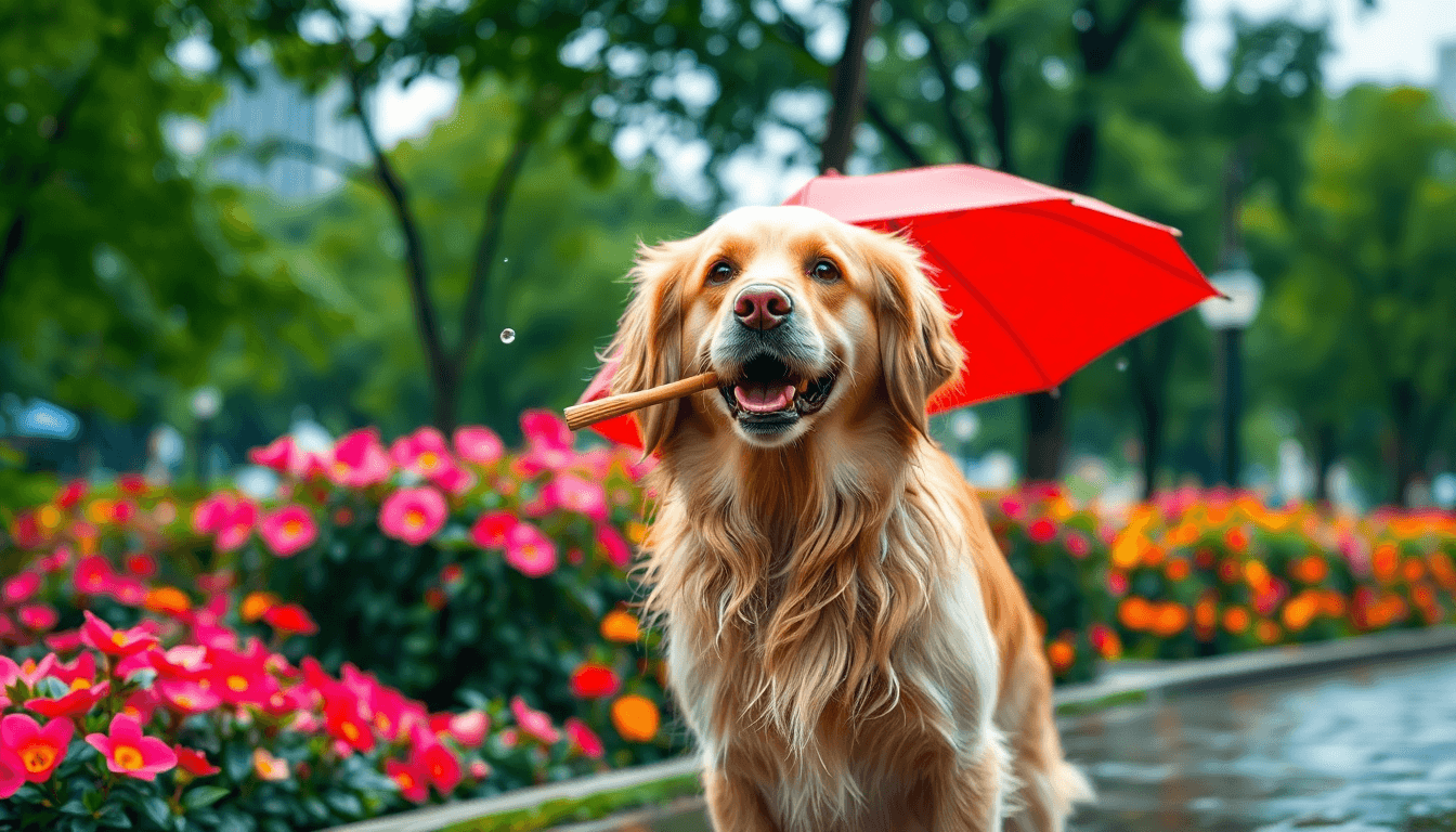 Unleash Your Dog's Style with the Paw-fect Umbrella Leash from Pet Palace Shop - Pet palace shop
