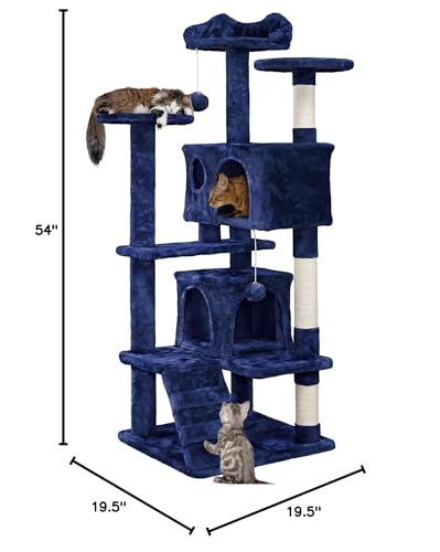 Yaheetech 54in Cat Tree Tower Condo Furniture Scratch Post for Kittens Pet House Play