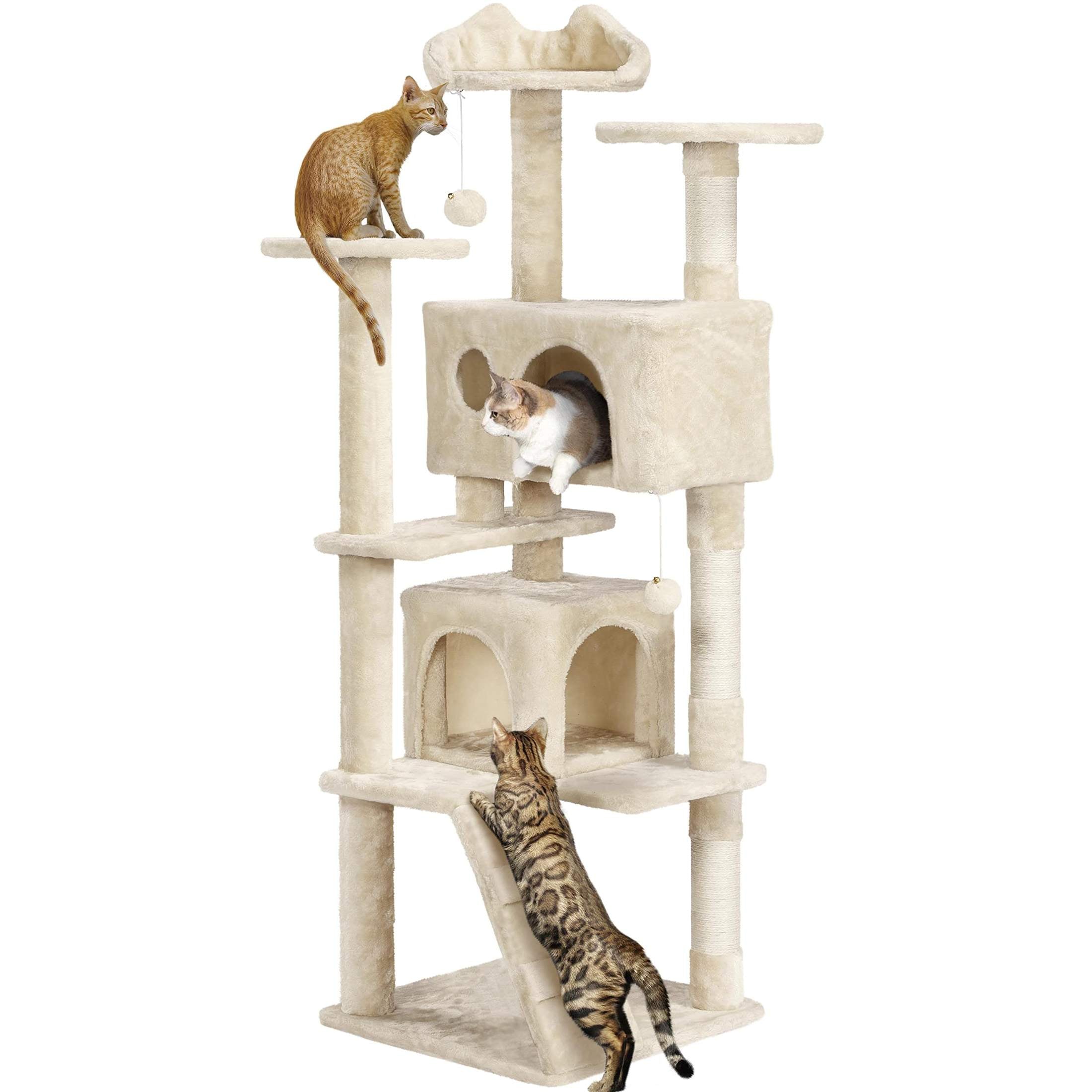 Yaheetech 54in Cat Tree Tower Condo Furniture Scratch Post for Kittens Pet House Play