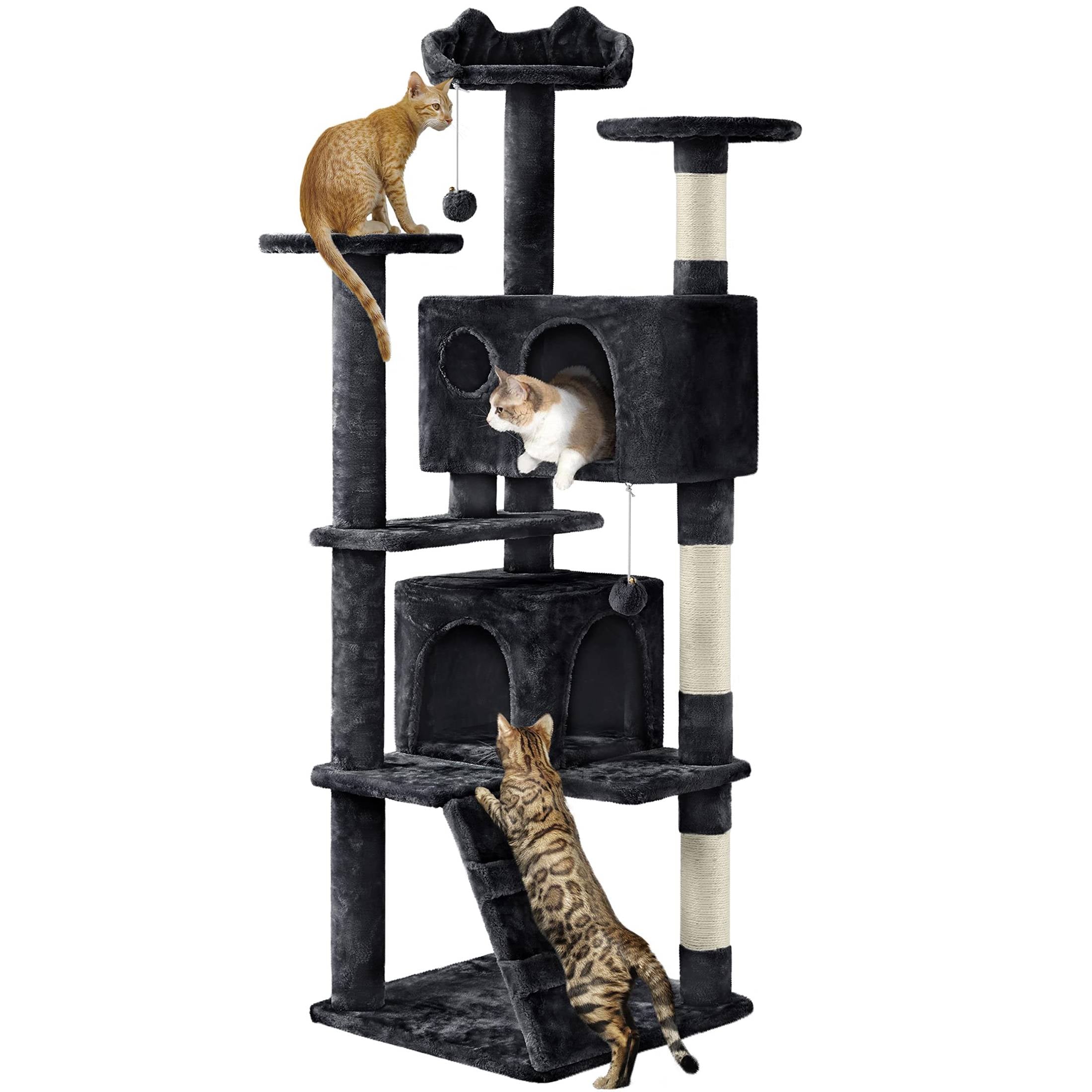 Yaheetech 54in Cat Tree Tower Condo Furniture Scratch Post for Kittens Pet House Play