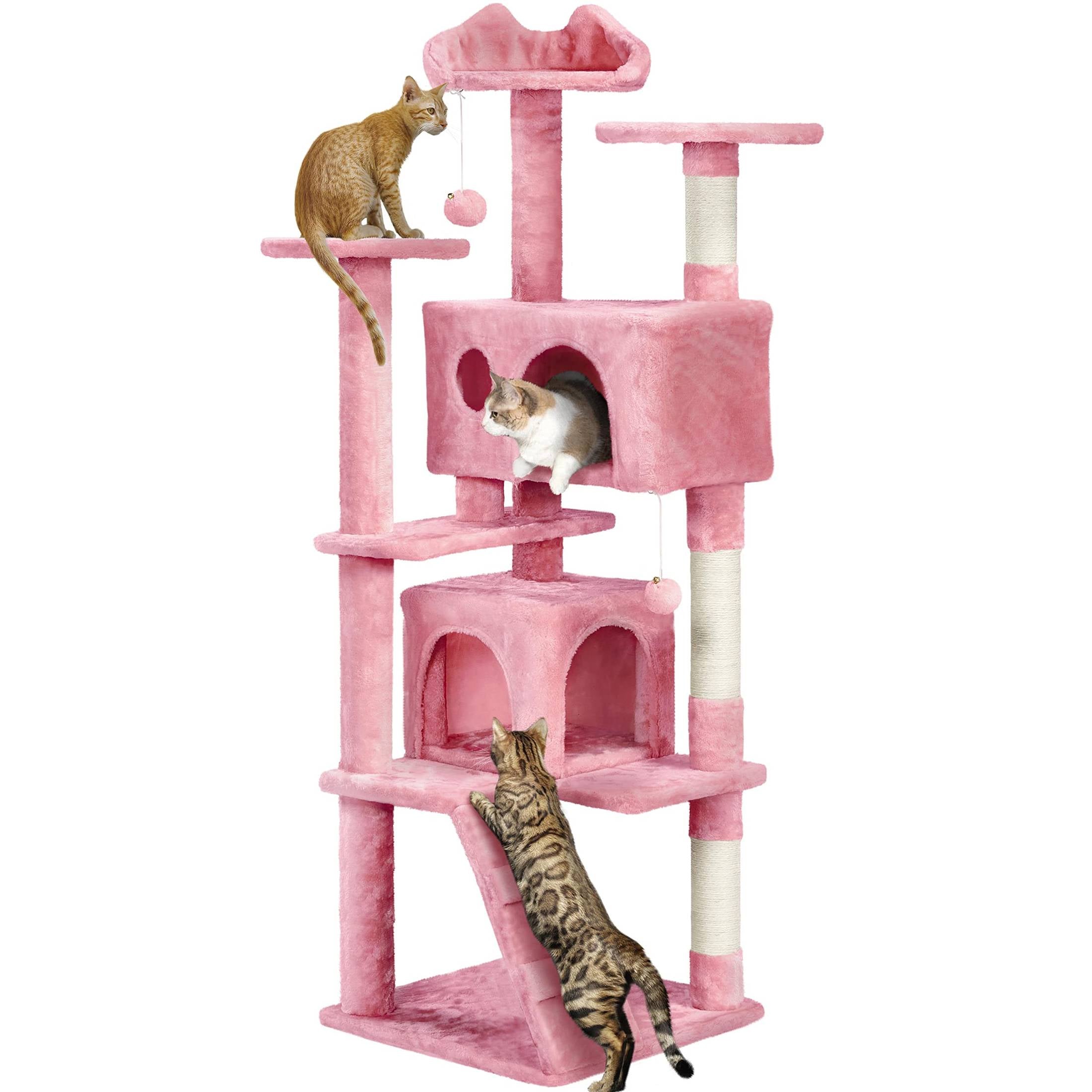 Yaheetech 54in Cat Tree Tower Condo Furniture Scratch Post for Kittens Pet House Play