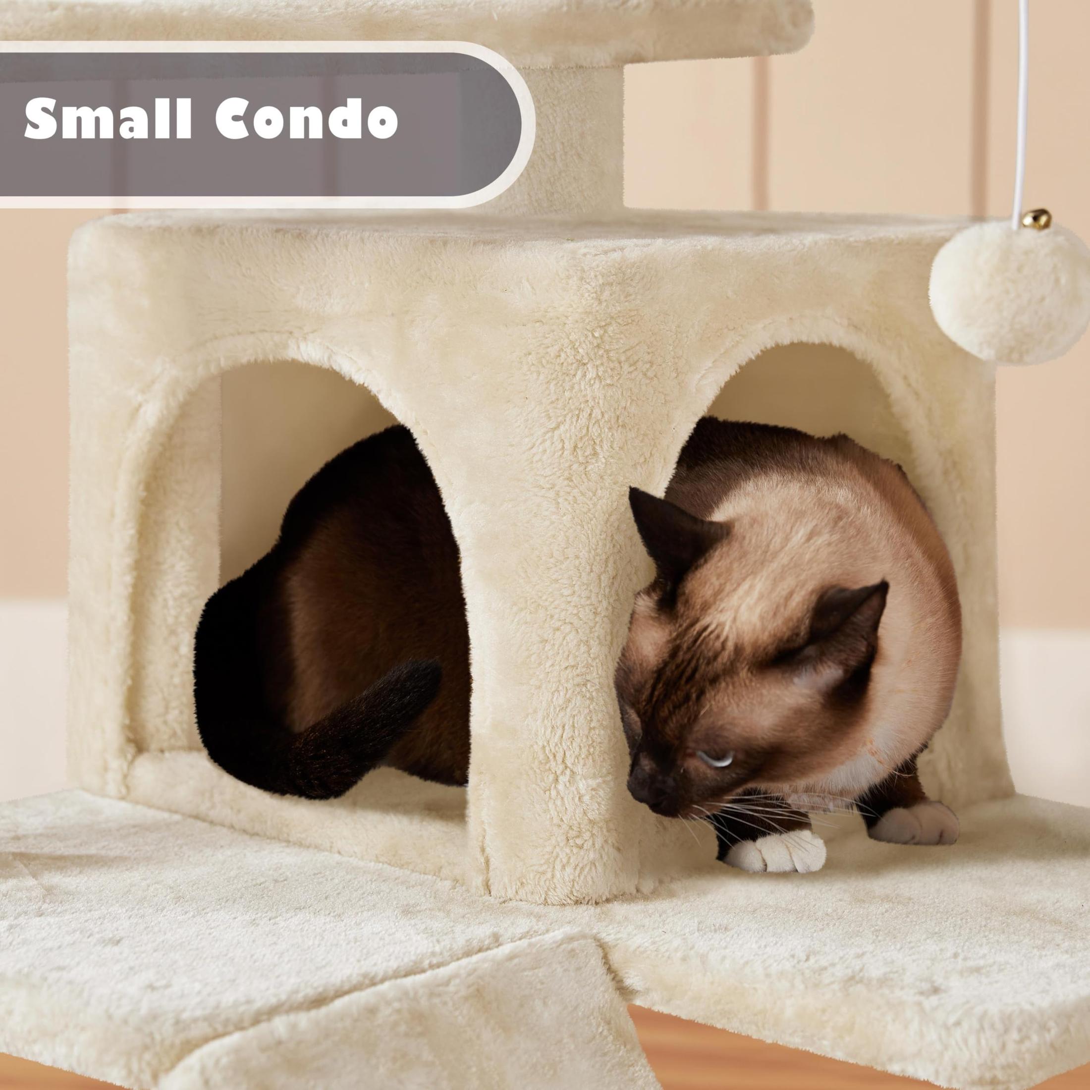 Yaheetech 54in Cat Tree Tower Condo Furniture Scratch Post for Kittens Pet House Play