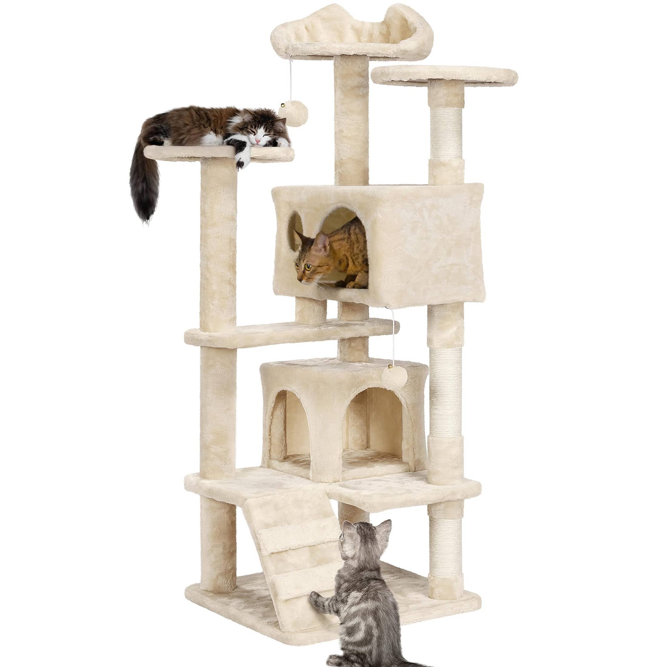Yaheetech 54in Cat Tree Tower Condo Furniture Scratch Post for Kittens Pet House Play