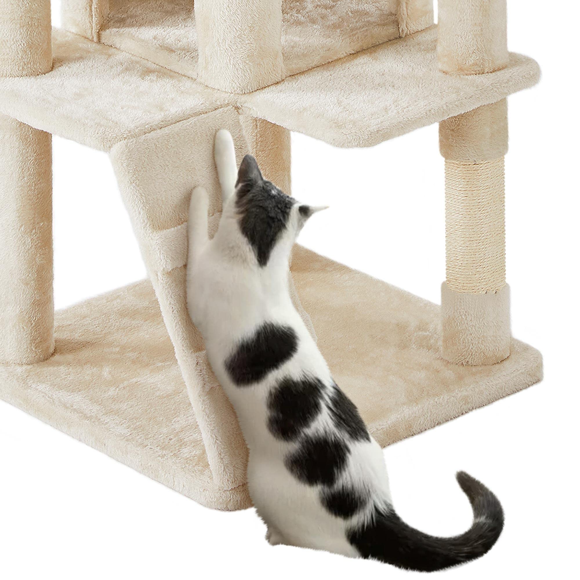 Yaheetech 54in Cat Tree Tower Condo Furniture Scratch Post for Kittens Pet House Play
