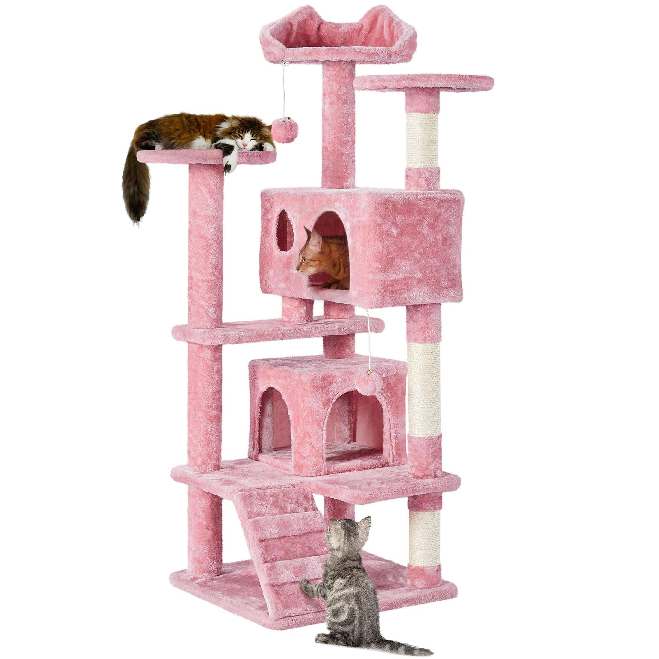 Yaheetech 54in Cat Tree Tower Condo Furniture Scratch Post for Kittens Pet House Play