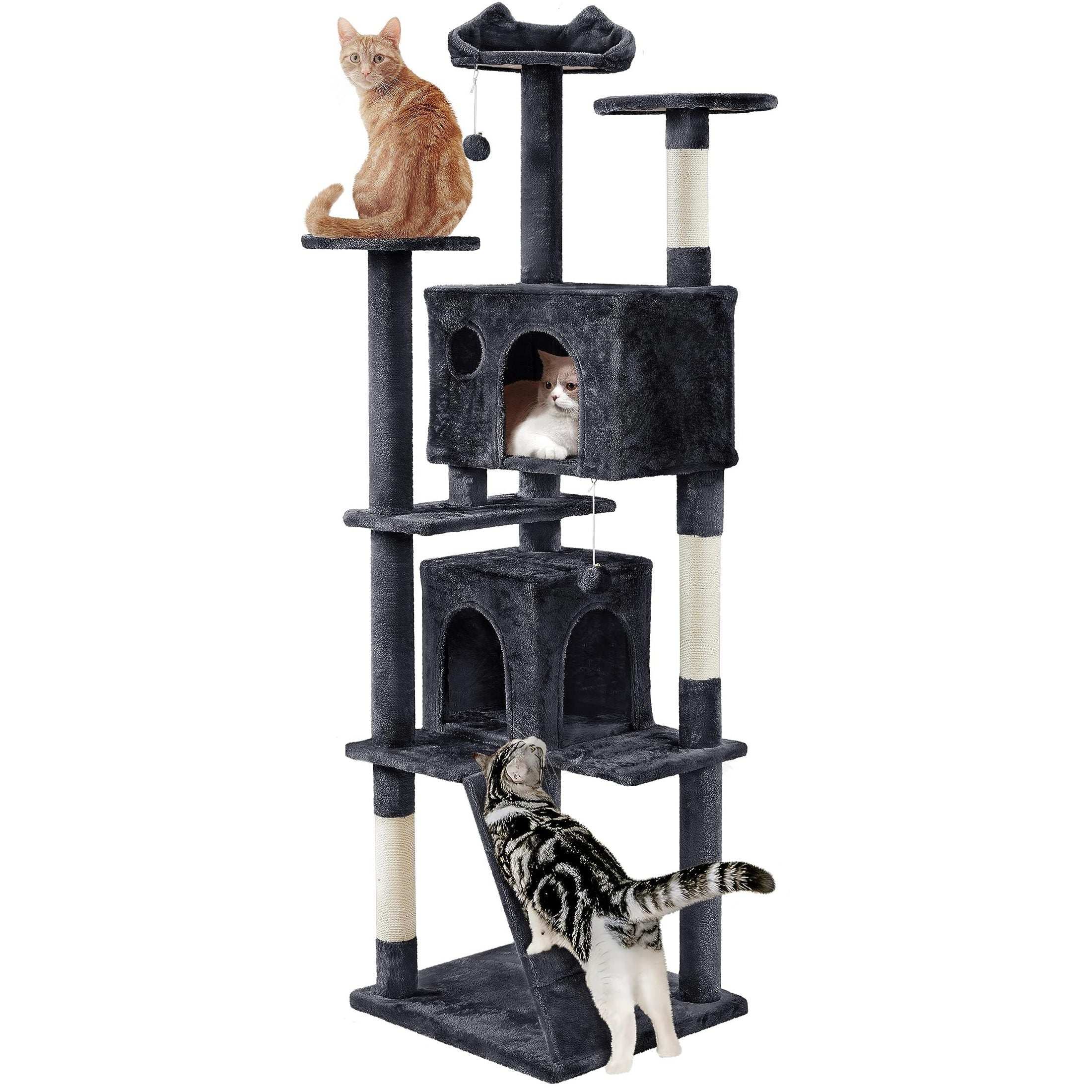 Yaheetech 54in Cat Tree Tower Condo Furniture Scratch Post for Kittens Pet House Play