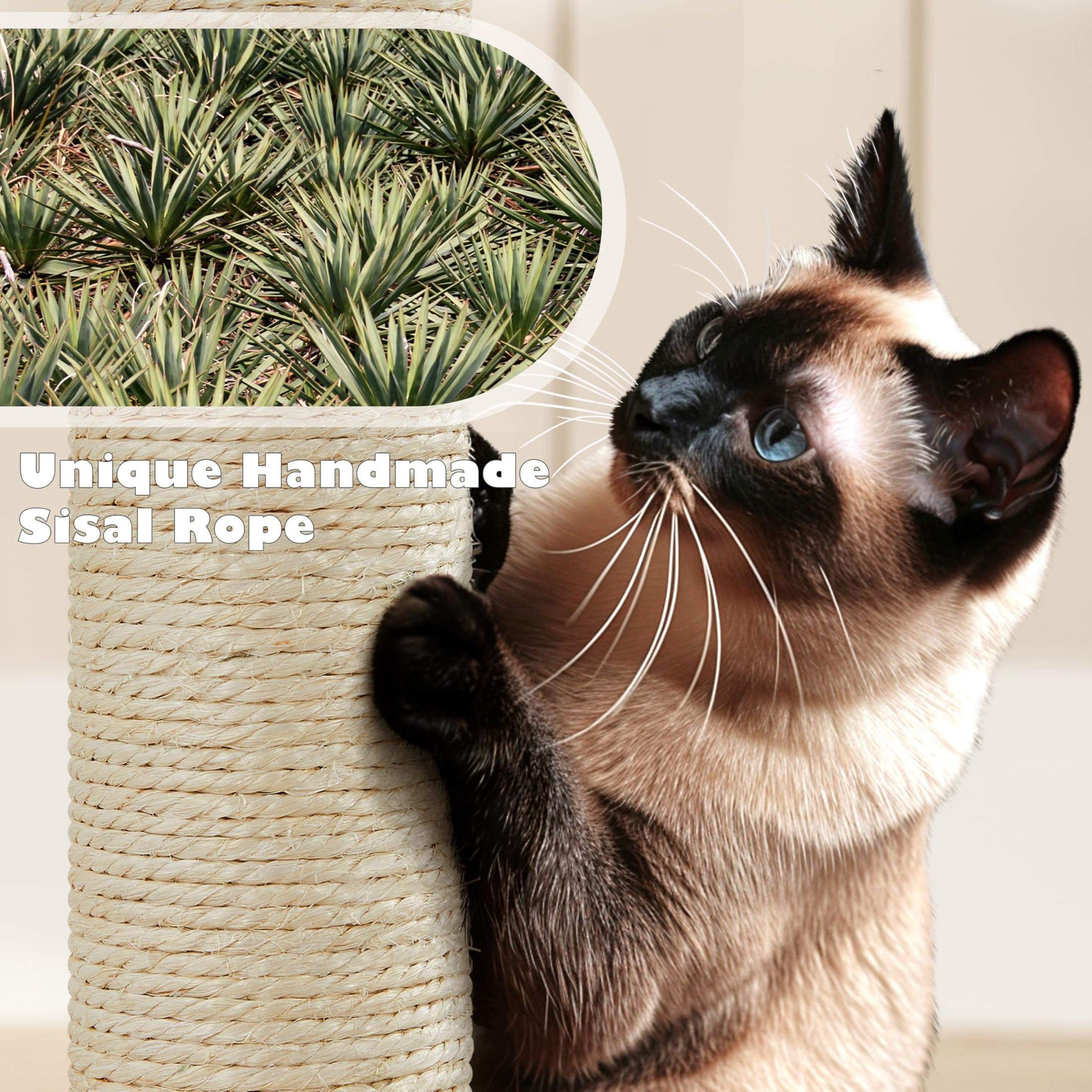 Yaheetech 54in Cat Tree Tower Condo Furniture Scratch Post for Kittens Pet House Play