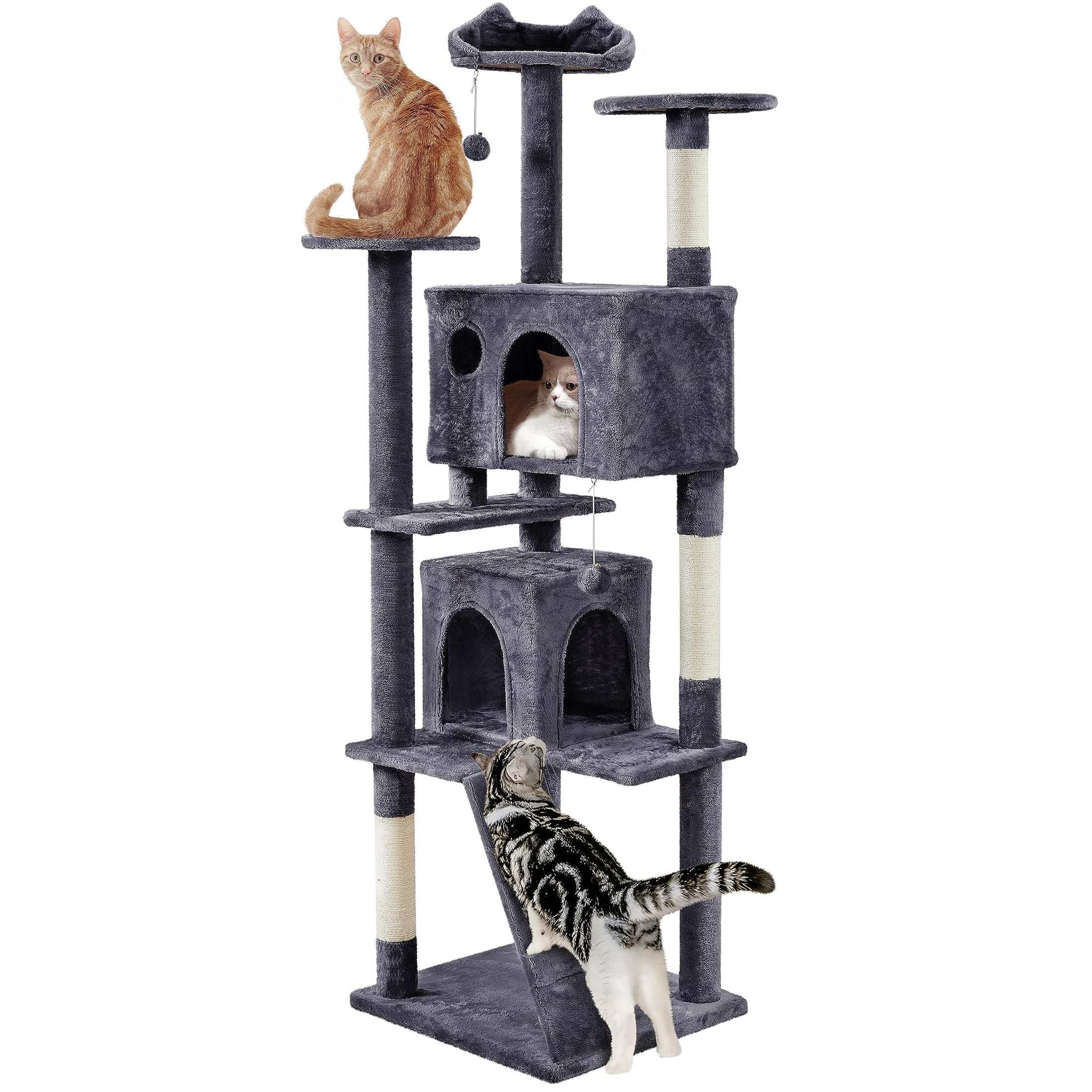 Yaheetech 54in Cat Tree Tower Condo Furniture Scratch Post for Kittens Pet House Play
