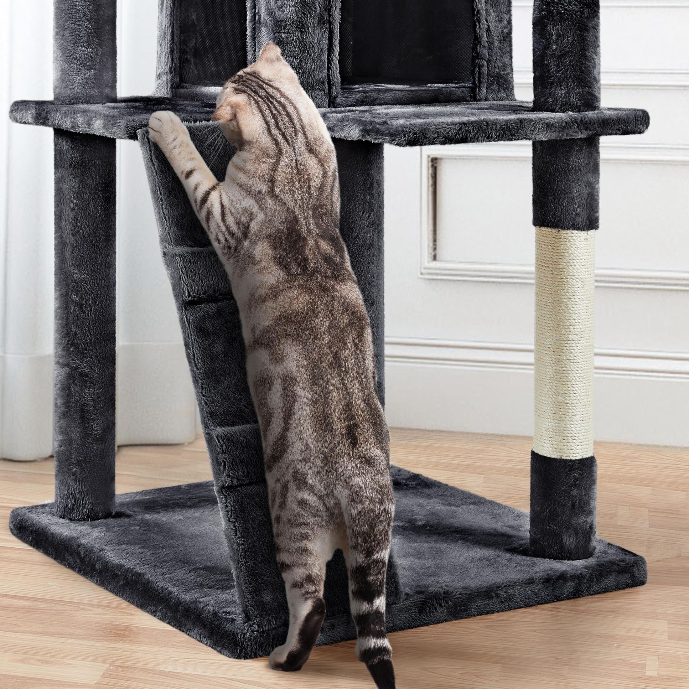 Yaheetech 54in Cat Tree Tower Condo Furniture Scratch Post for Kittens Pet House Play