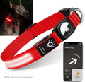 For Apple Airtag GPS Finder Led Dog Collar WaterProof Light USB Chargeable Luminous collar Pet For Apple Air Tag Tracker Case Pet palace shop