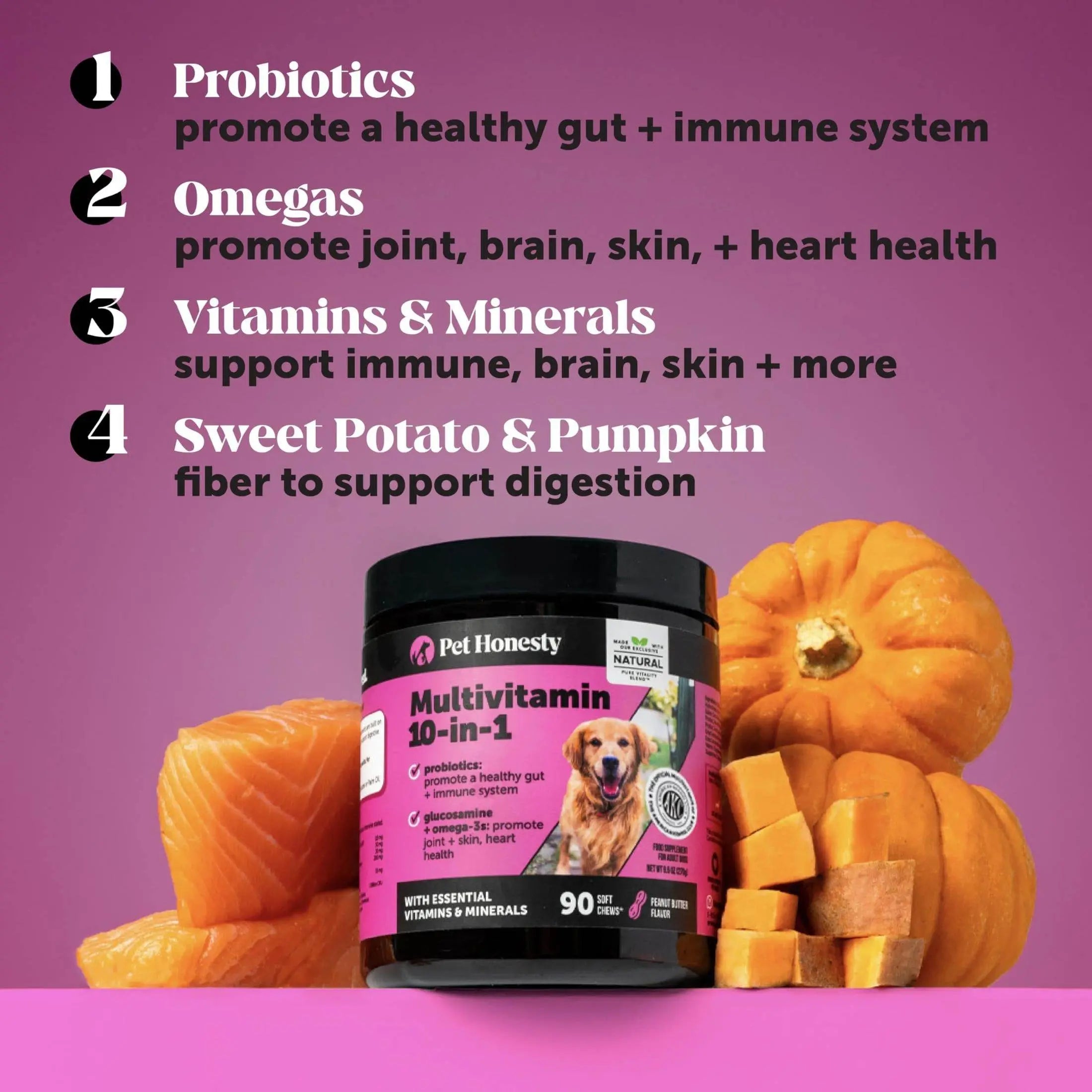 Pet Honesty Cat Multivitamin Crunchy & Creamy Chews - Cat Treats for Health + Immune, Cat Joint Support, Skin & Coat, & Digestion - Omega 3s, Lysine & Probiotic Cat Vitamins - 30 Day Supply Pet palace shop