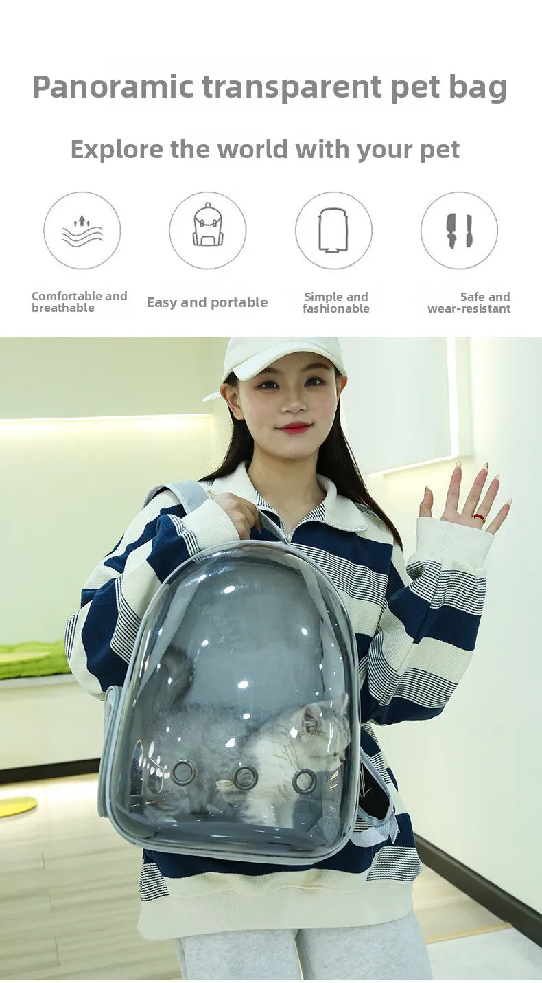 Portable Cat Bag Convenient for Outdoor Travel with Small Dog Universal Backpack