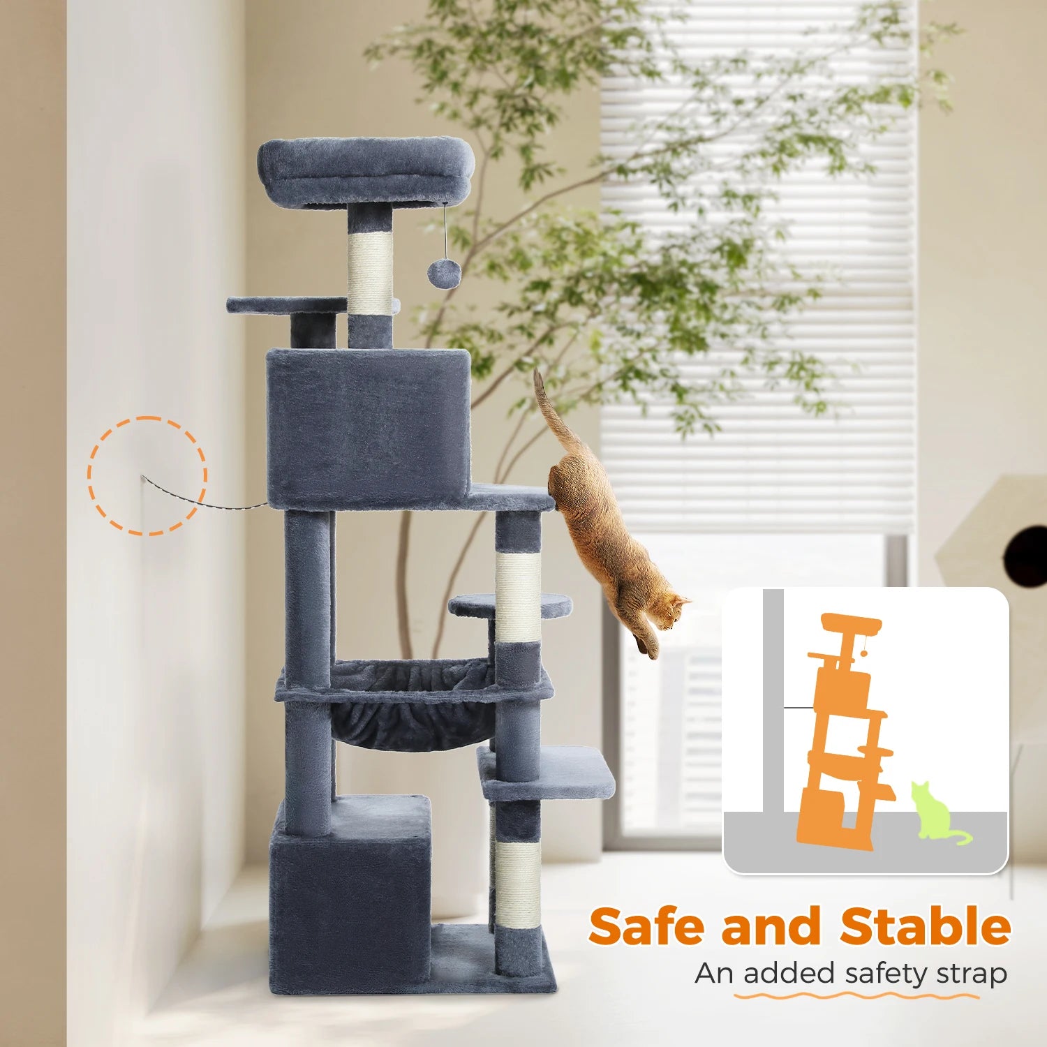 Large Cat Tree and Tower for Indoor Cats