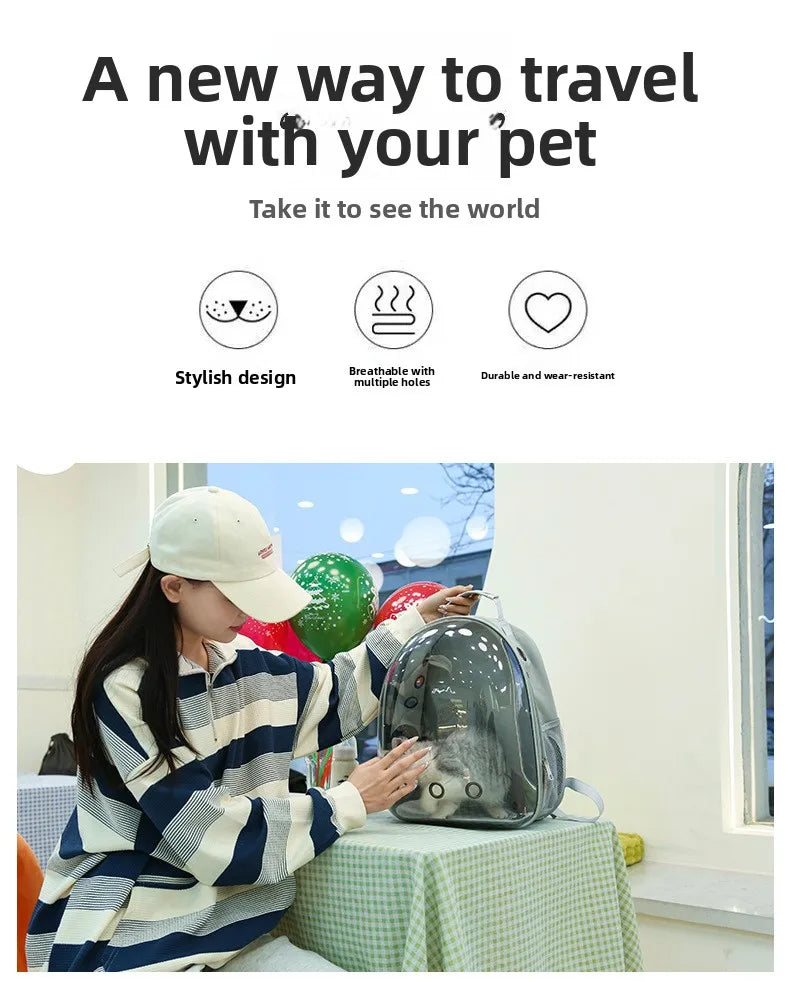 Portable Cat Bag Convenient for Outdoor Travel with Small Dog Universal Backpack