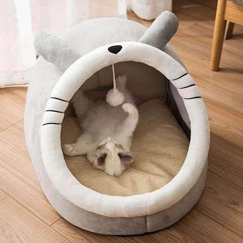 Deep Sleep Cat Bed Foldable Removable Washable Pet Sleeping Bed for Small Dog Mat Bag Cave Cats Bed