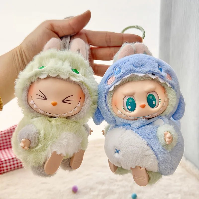 Cute Cartoon Green Dinosaur Outfit for Labubu Plush Clothes Fashion Shark Macaron Korea Style Clothes for Labbubu Accessories