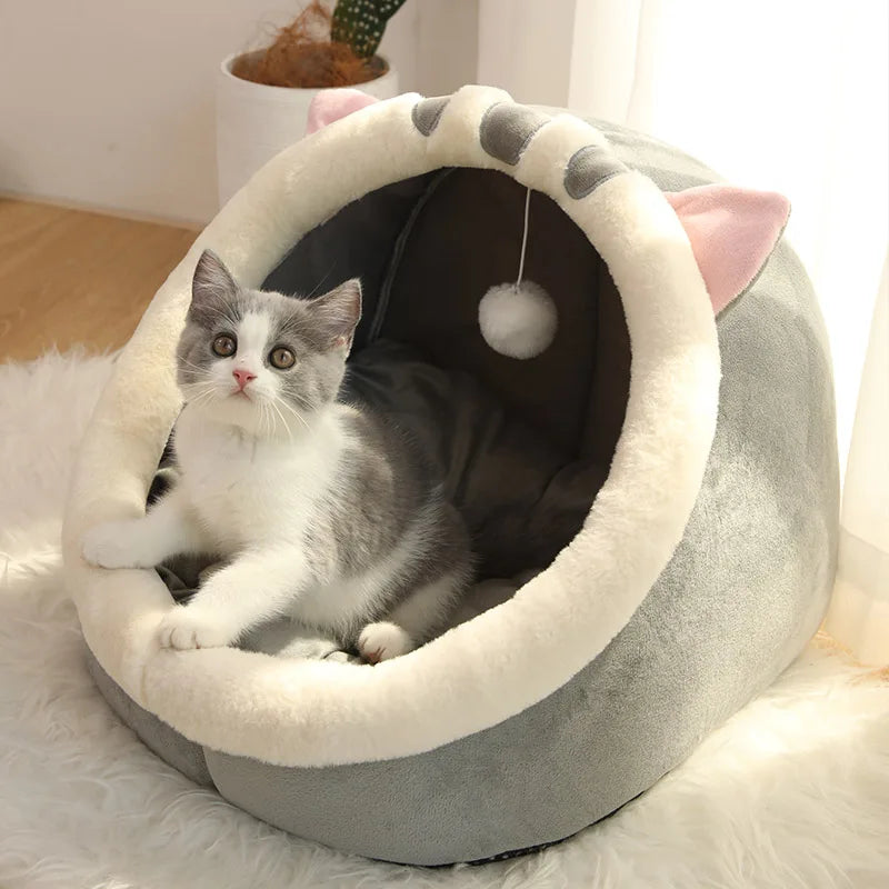 Deep Sleep Cat Bed Foldable Removable Washable Pet Sleeping Bed for Small Dog Mat Bag Cave Cats Bed