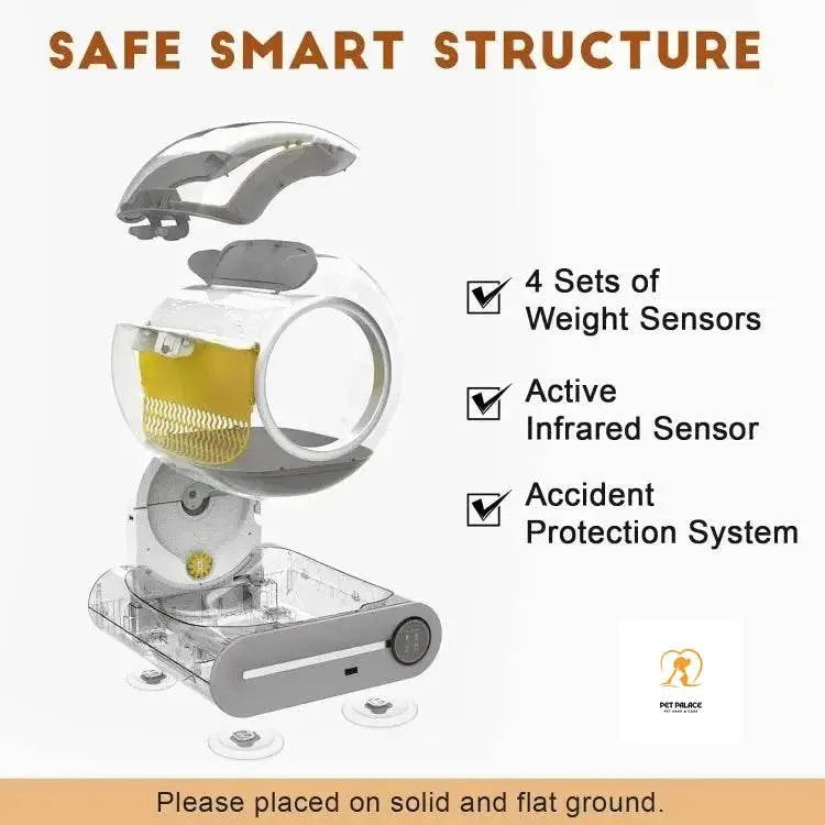 Upgraded Automatic Cat Litter Box, Self Cleaning Cat Litter Box 65L Extra Large Capacity Cleaning Robot, APP Control/Odor Pet palace shop