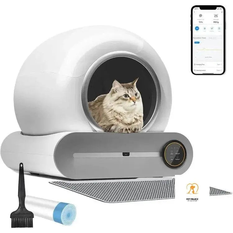 Upgraded Automatic Cat Litter Box, Self Cleaning Cat Litter Box 65L Extra Large Capacity Cleaning Robot, APP Control/Odor Pet palace shop
